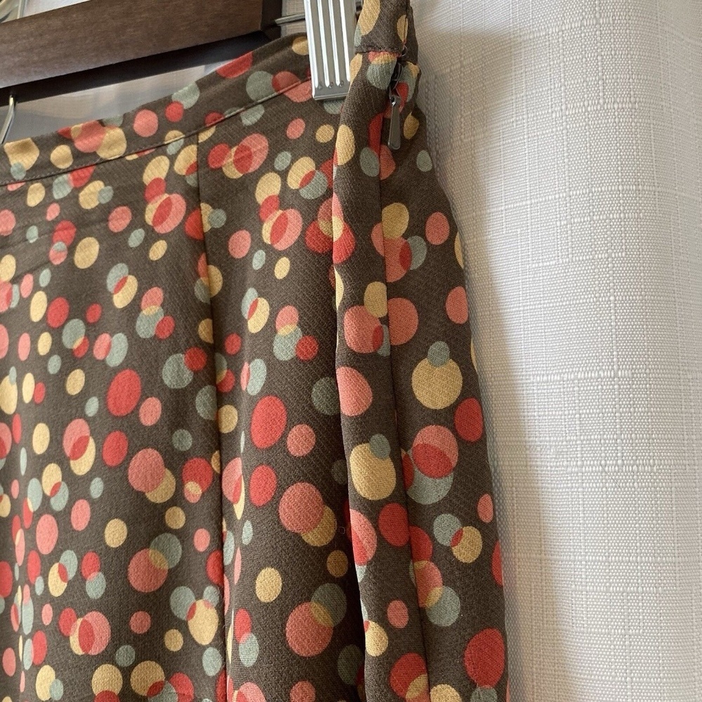 valerie stevens petites 100% silk skirt Size 8P Polka Dots Y2K - Picture 7 of 13
